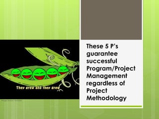 These 5 P’s 
guarantee 
successful 
Program/Project 
Management 
regardless of 
Project 
Methodology Image Source: Youtube 
 