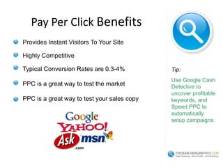 On site SEO: Meta Tags & TitlesPage Titles-extremely important factorMeta Tags-meta name=“keywords” content=“affordable website marketing,   SEO, search engine marketing consultants, ethical search engine optimization, organic search engine company, internet marketingAlt Tags-use on all images to create more spider foodInternal Linking  -”Click Here”   or  “View our SEO Company Video”Site Map CreationXML Site Map Submission Trust/Credibility FactorsTip:view source-your first line of code should be your doc type tag.