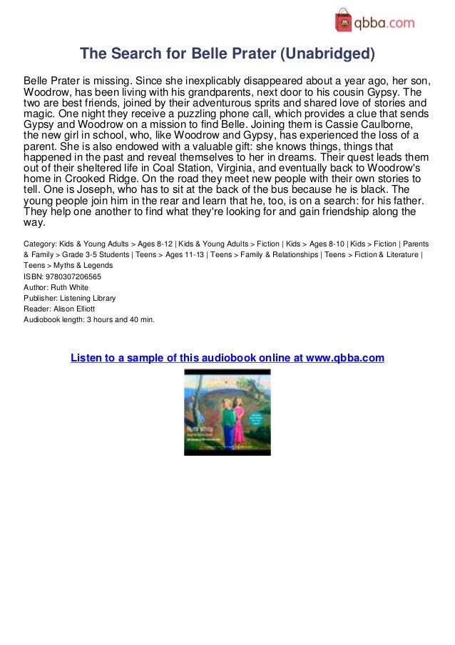 The search for belle prater unabridged book review by qbba