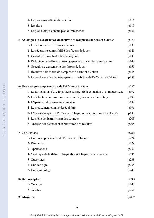 Access plan in dissertation