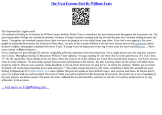 THE SECOND COMING BY WILLIAM YEATS Essay | PPT