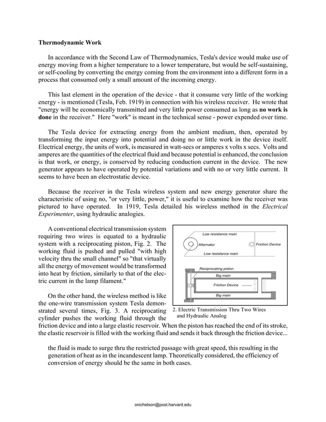 The second law thermodynamics and tesla's fuelless generator PDF