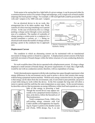 The second law thermodynamics and tesla's fuelless generator | PDF
