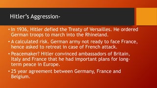Rhineland to Anschluss, Czechoslovakia, Appeasement, Nazi-Soviet Pact ...