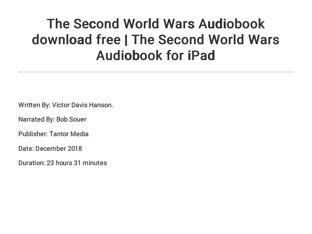 for apple download The Second World War for apple download The Second World War