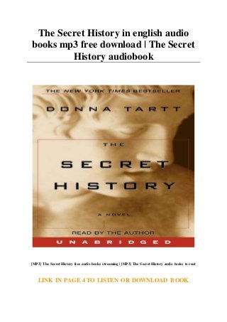 The Secret History in english audio books mp3 free download | The Secret  History audiobook