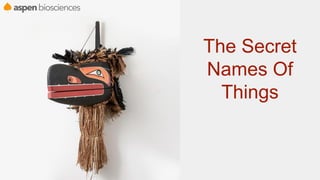 The Secret
Names Of
Things
 