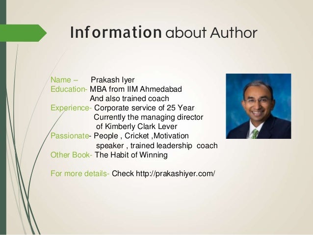 The habit of winning by prakash iyer free pdf