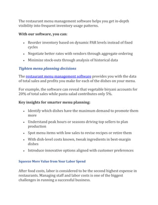 boost efficiency with restaurant menu management... The Secret Sauce for Boosting Restaurant Profits through Cost.pdf