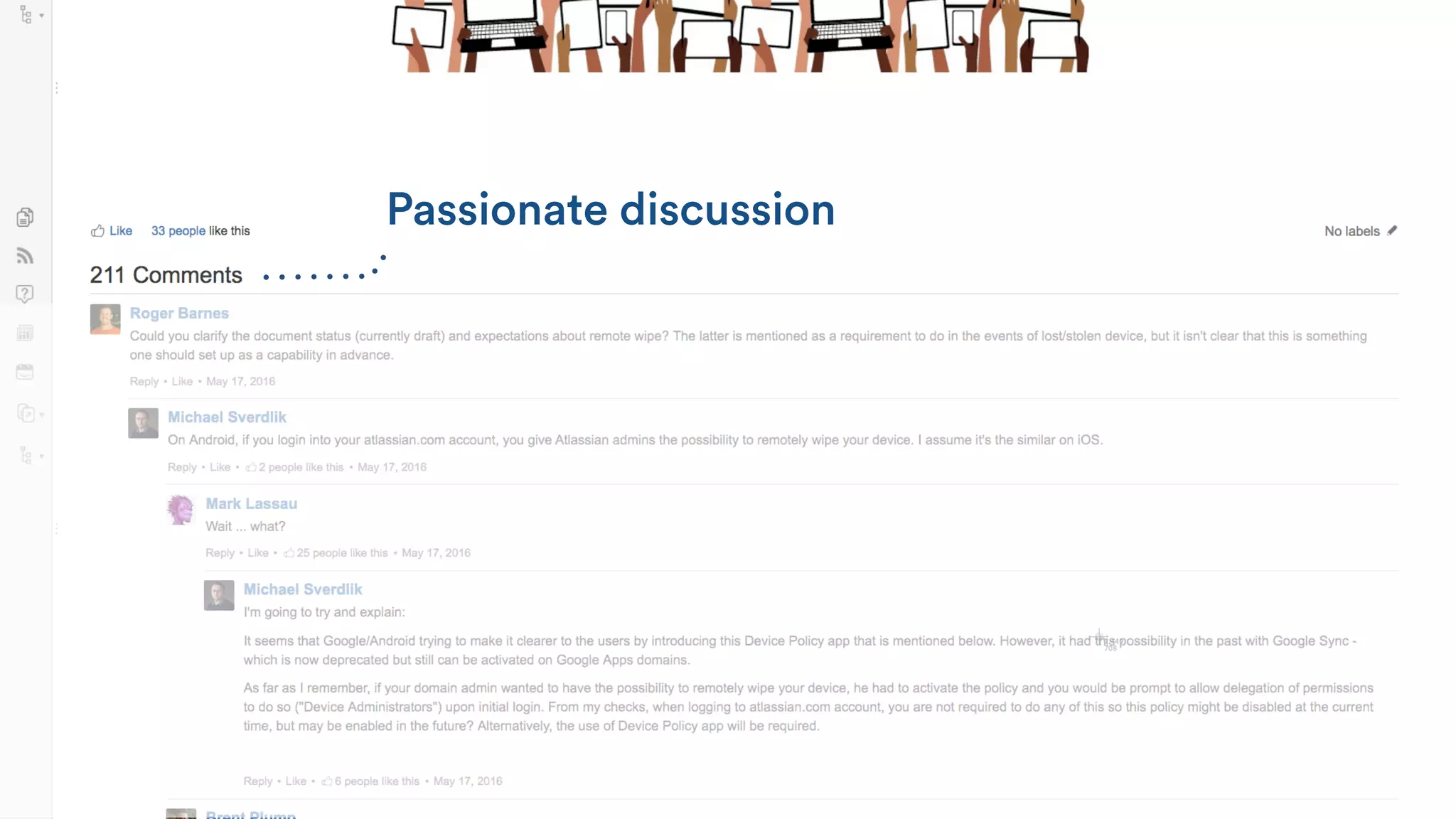 Passionate discussion
 