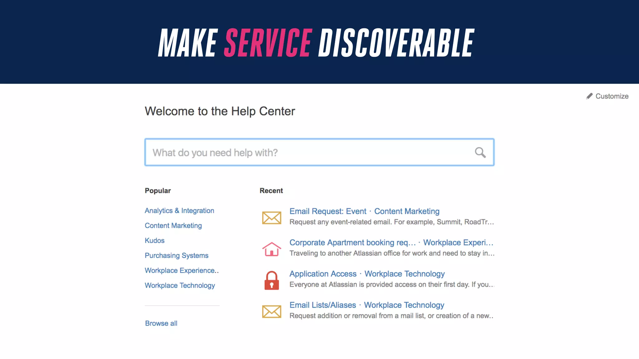 MAKE SERVICE DISCOVERABLE
 