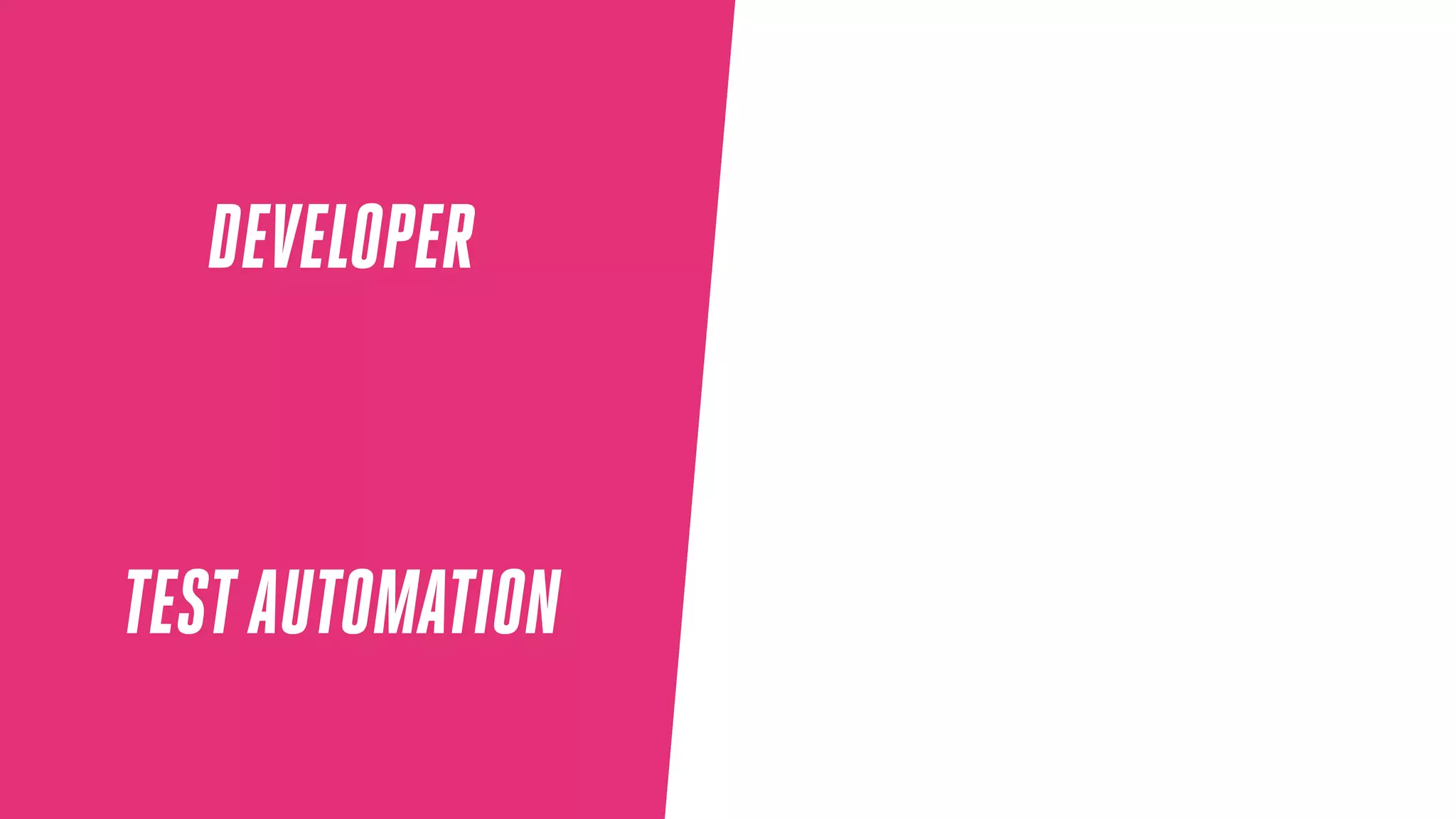 TESTAUTOMATION
DEVELOPER
 