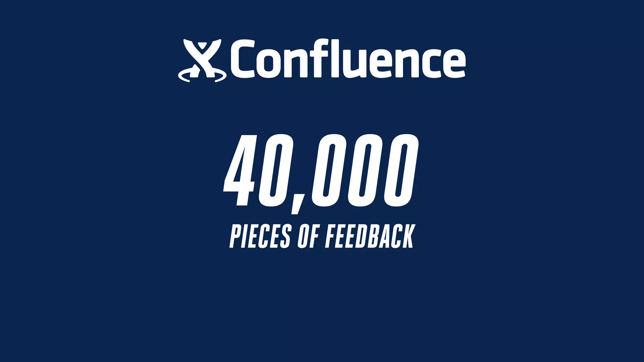 40,000PIECES OF FEEDBACK
 