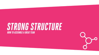 STRONG STRUCTUREHOW TO ASSEMBLE A GREATTEAM
 