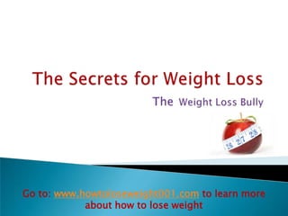 The secrets for weight loss 2