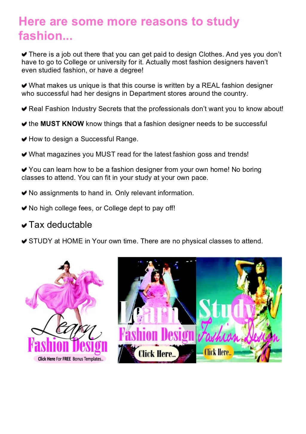 The secrets learn how to a professional fashion designer