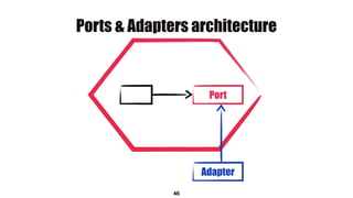 46
Port
Adapter
Ports & Adapters architecture
 