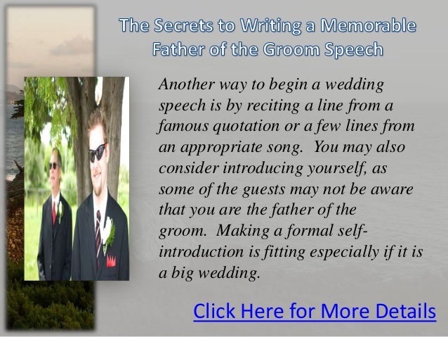 Modern wedding speech order picture