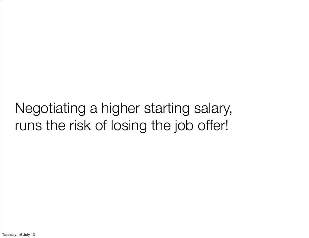 Negotiating A Higher Starting Salary 
