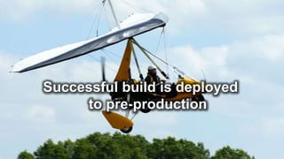 Successful build is deployed
to pre-production
 