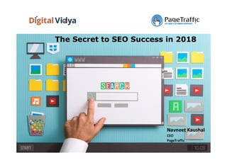 Navneet	Kaushal	
CEO	
PageTraffic	
The Secret to SEO Success in 2018
 