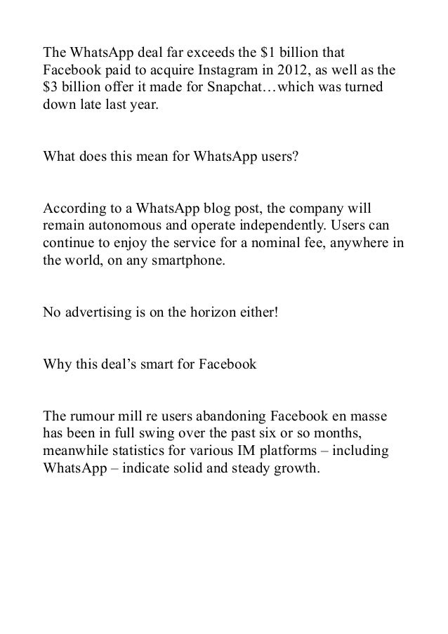 The Secret Why Facebook Buys WhatsApp for 19 Billion