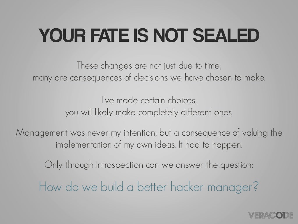 YOUR FATE IS NOT SEALED