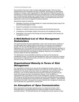 Save Order No Risk The security risk management guide | DOC