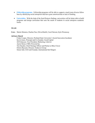 The seed project scope | PDF
