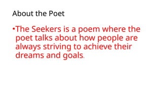 Seeker Writing