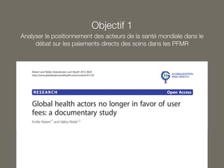 Supprimer les paiements directs des soins en Afrique subsaharienne (soutenance de thèse)