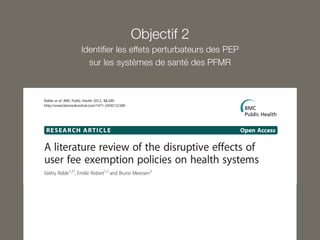Supprimer les paiements directs des soins en Afrique subsaharienne (soutenance de thèse)
