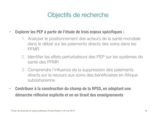 Supprimer les paiements directs des soins en Afrique subsaharienne (soutenance de thèse)