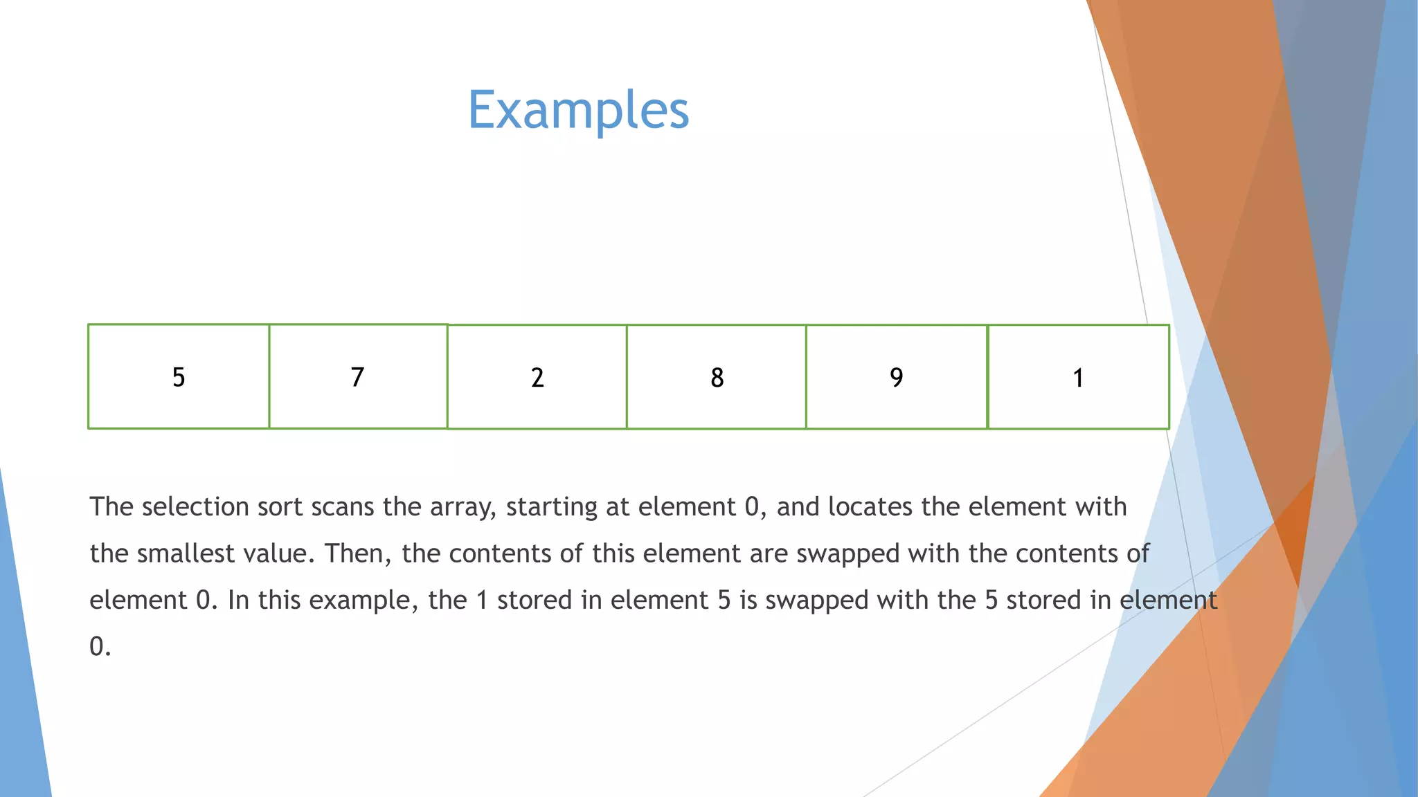 The selection sort algorithm | PPTX