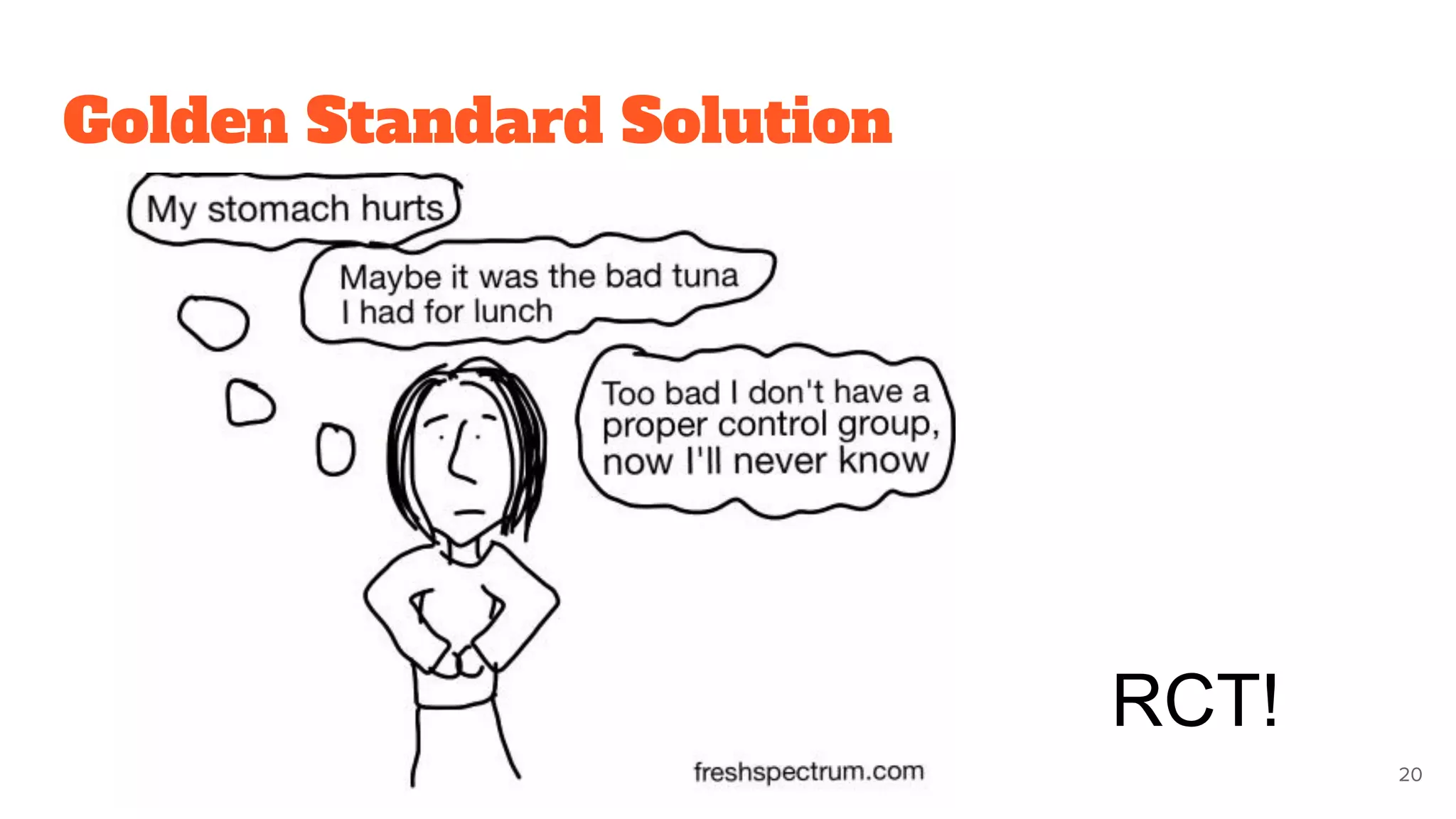 Golden Standard Solution
RCT!
20
 