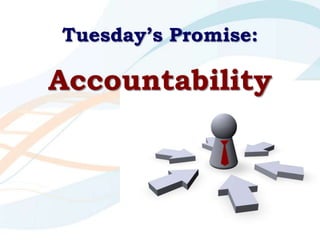 Tuesday’s Promise:  Accountability<br />