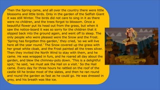 THE SELFISH GIANT READING COMPRHENEISON 6 GRADE | PDF