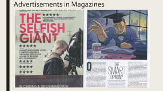 Advertisements in Magazines
 