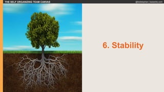 THE SELF ORGANIZING TEAM CANVAS @fadistephan | kaizenko.com
6. Stability
 