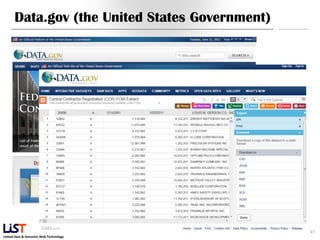 Data.gov (the United States Government)




                                                43
Linked Data & Semantic Web Technology
 