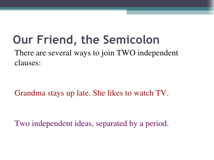 the semicolon power point