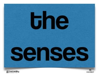 the
senses
 