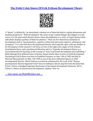 The Sensorimotor Stage Of Piaget S Theory Of Cognitive PDF