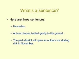 The sentence | PPT