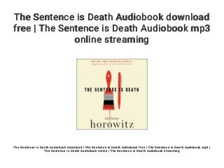 The Sentence is Death Audiobook download
free | The Sentence is Death Audiobook mp3
online streaming
The Sentence is Death Audiobook download | The Sentence is Death Audiobook free | The Sentence is Death Audiobook mp3 |
The Sentence is Death Audiobook online | The Sentence is Death Audiobook streaming
 