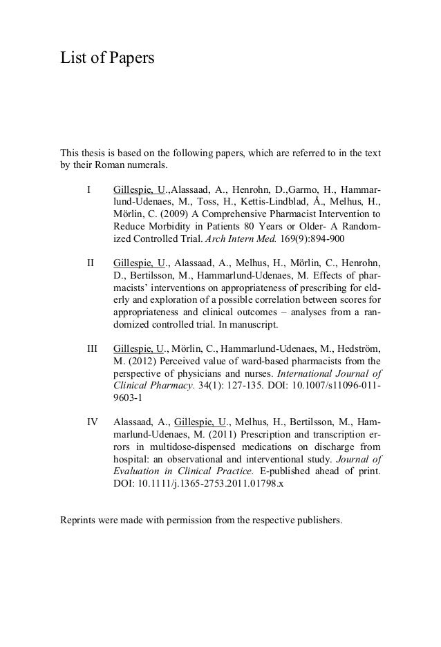 Phd thesis pharmacy practice