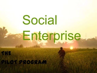 Social
Enterprise
THE
PILOT PROGRAM

 
