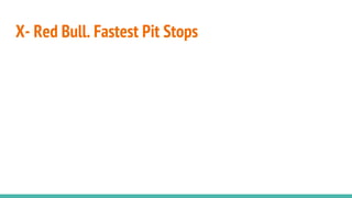 X- Red Bull. Fastest Pit Stops
 