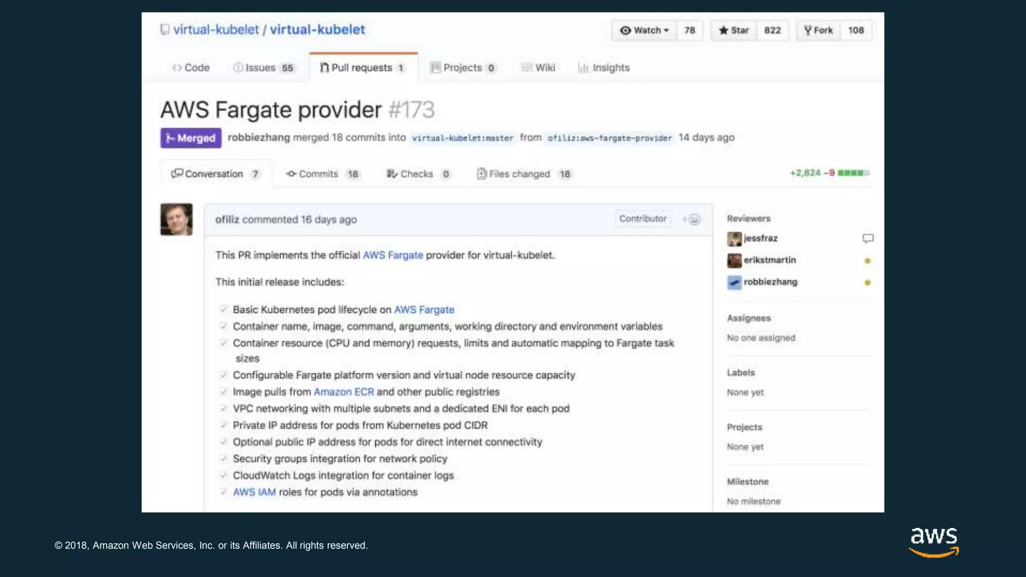 © 2018, Amazon Web Services, Inc. or its Affiliates. All rights reserved.
 