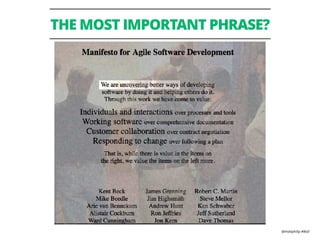 @mattphilip #lkstl
THE MOST IMPORTANT PHRASE?
 